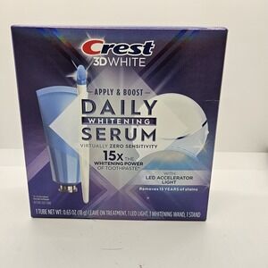 Crest 3D White Daily Whitening Serum Kit LED Light Wand EXP 12/31/2026